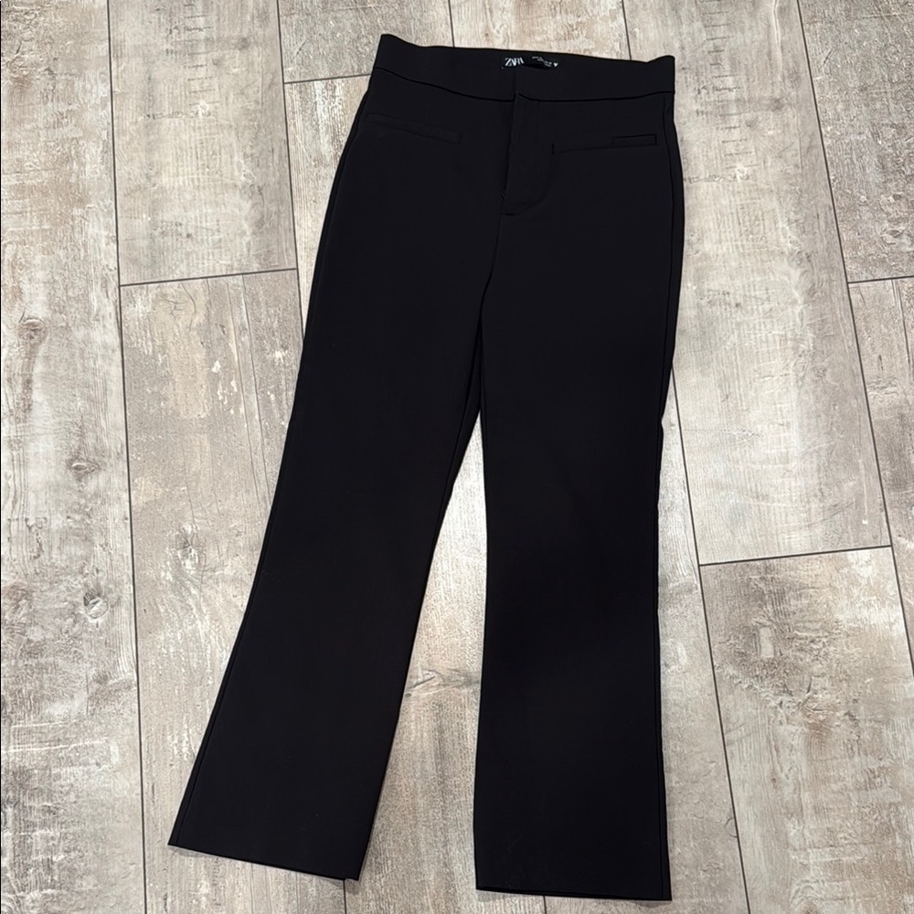 Zara Women's Black Gingham Pants, Size Small